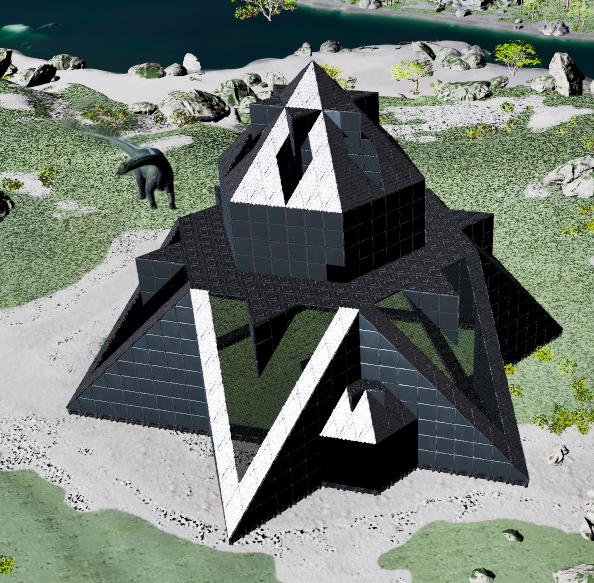 经典泰克六角星建筑-方舟建筑锤模型