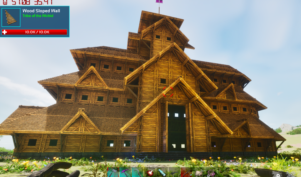 大型木屋建筑-方舟建筑锤模型