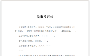 民事反诉状-星辰小窝